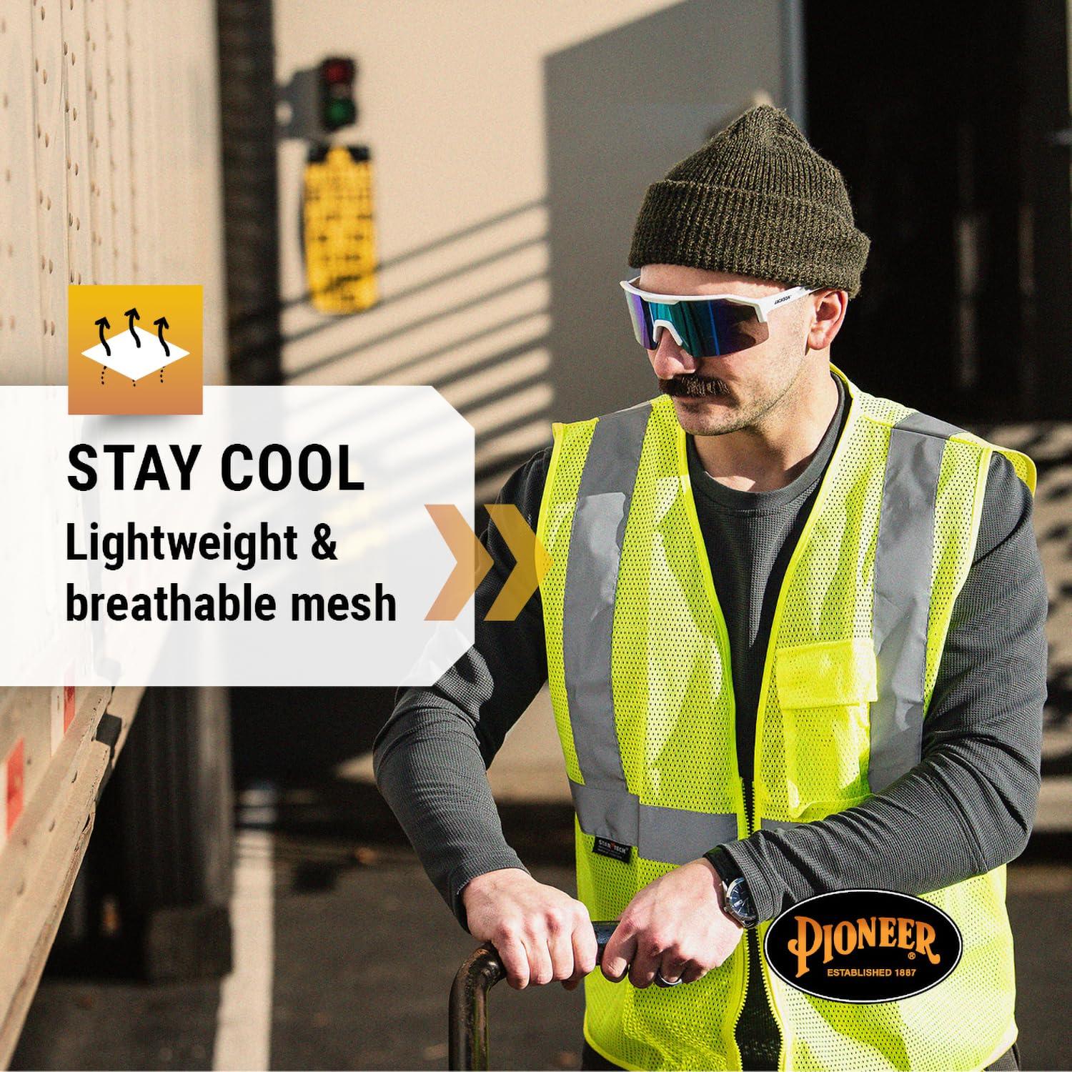 Chaleco de Seguridad Malla Pioneer Amarillo Verde Clase 2