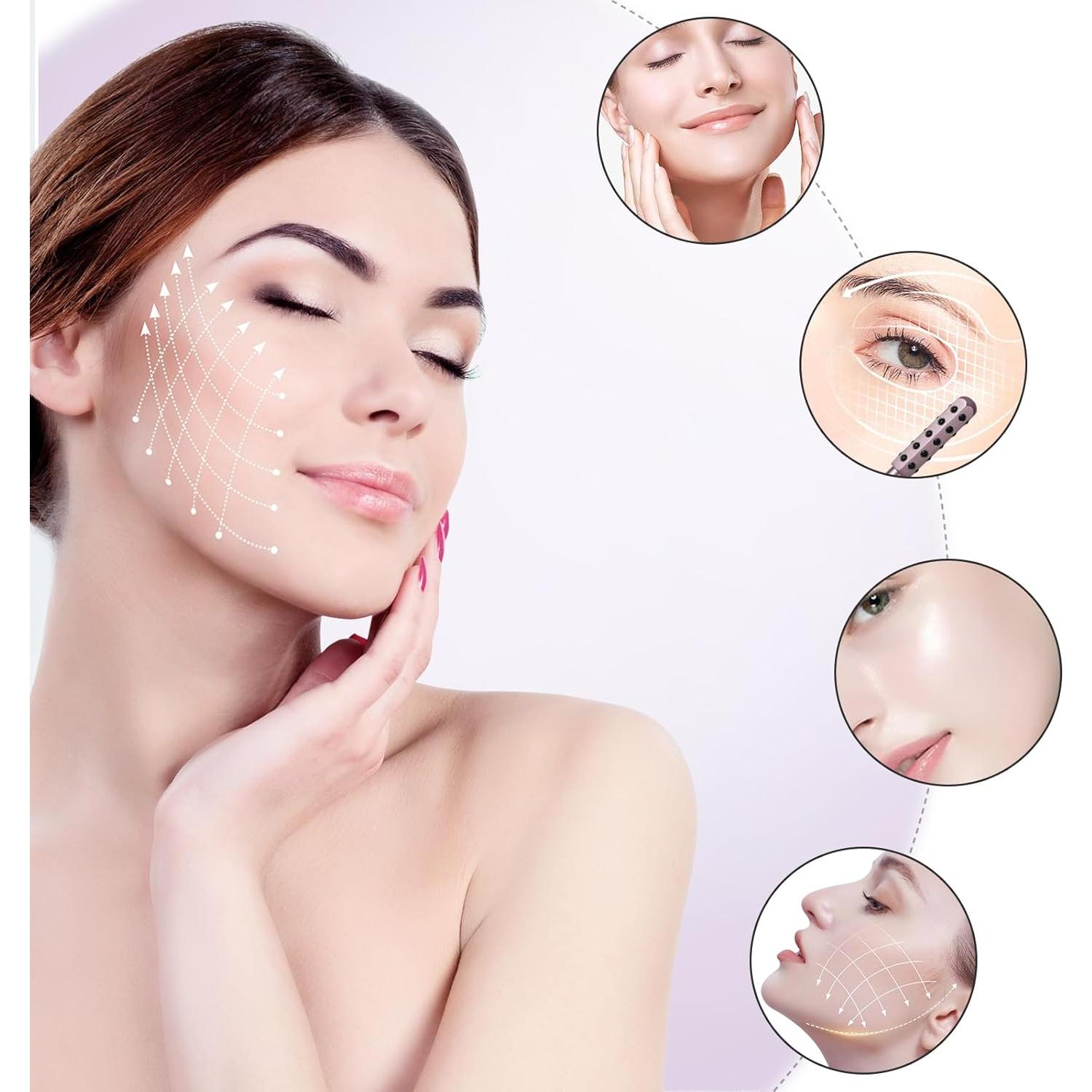 Rodillo de Masaje Facial de Germanio ONLYSKY Rosa 22.8cm