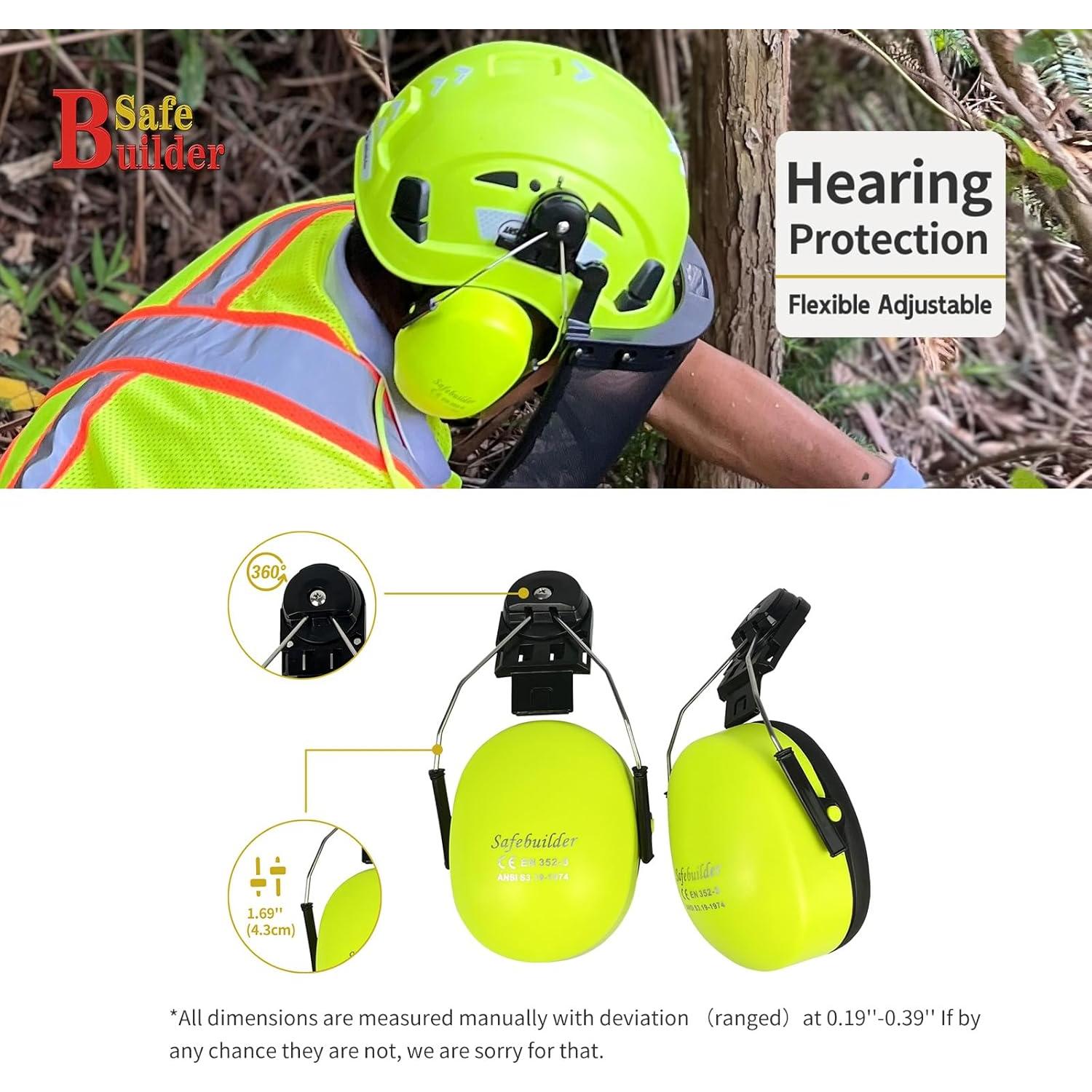 Casco de Seguridad Forestal SAFEBUILDER CR08+V+RMS Verde