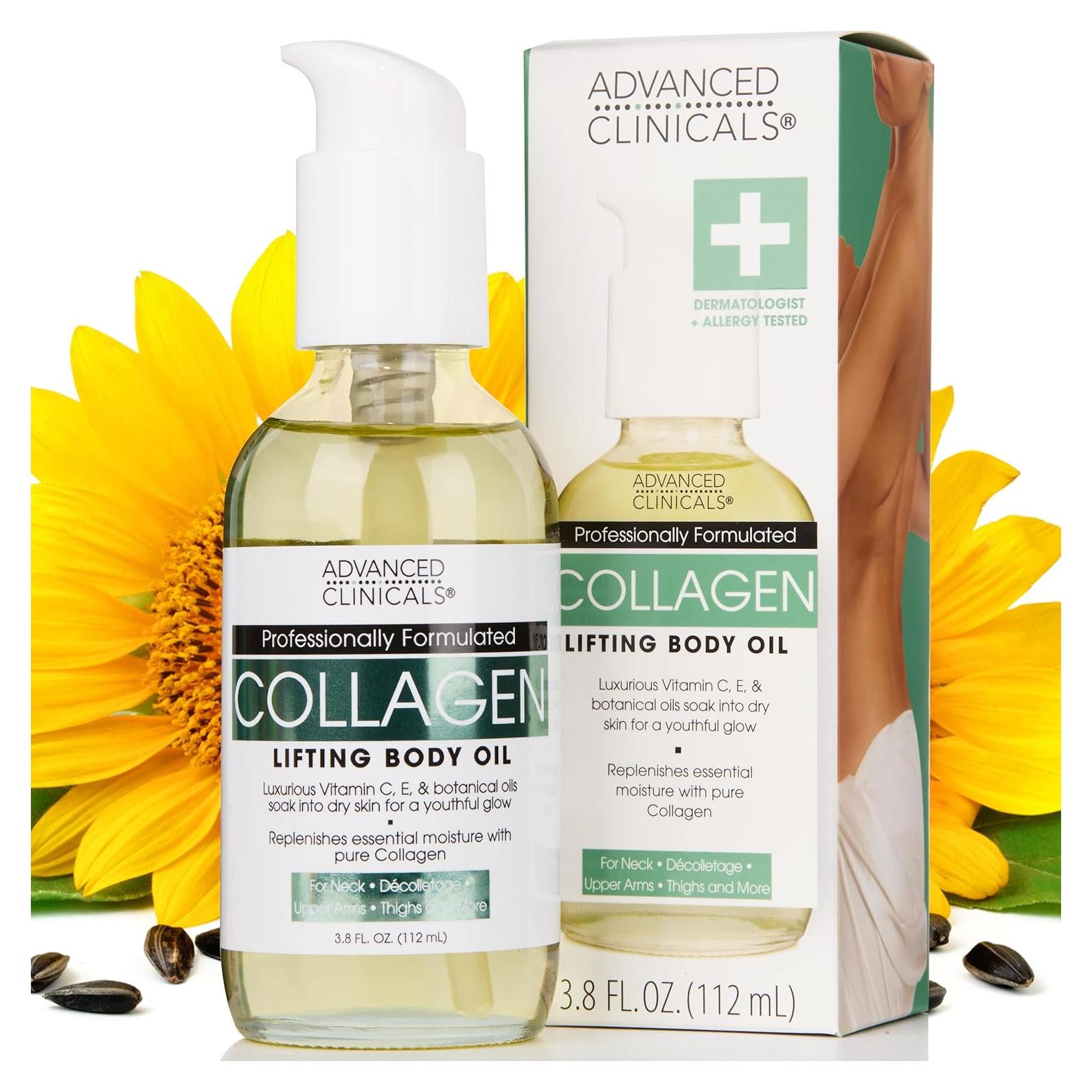 Aceite Corporal Hidratante de Colágeno Advanced Clinicals 112 ml