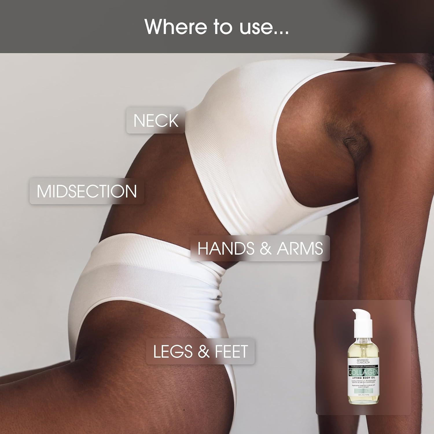 Aceite Corporal Hidratante de Colágeno Advanced Clinicals 112 ml