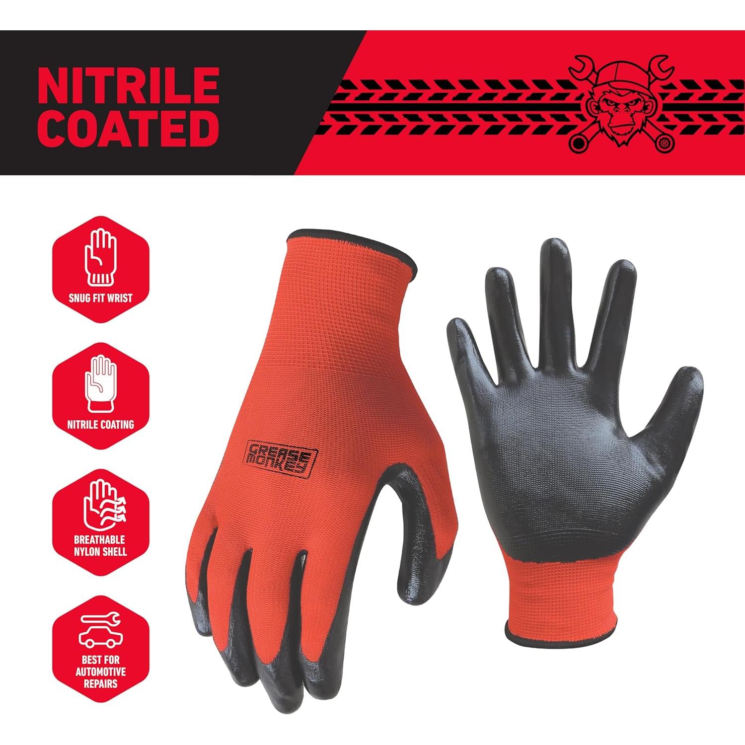 Guantes de Nitrilo Grease Monkey - Paquete de 100 Medianos