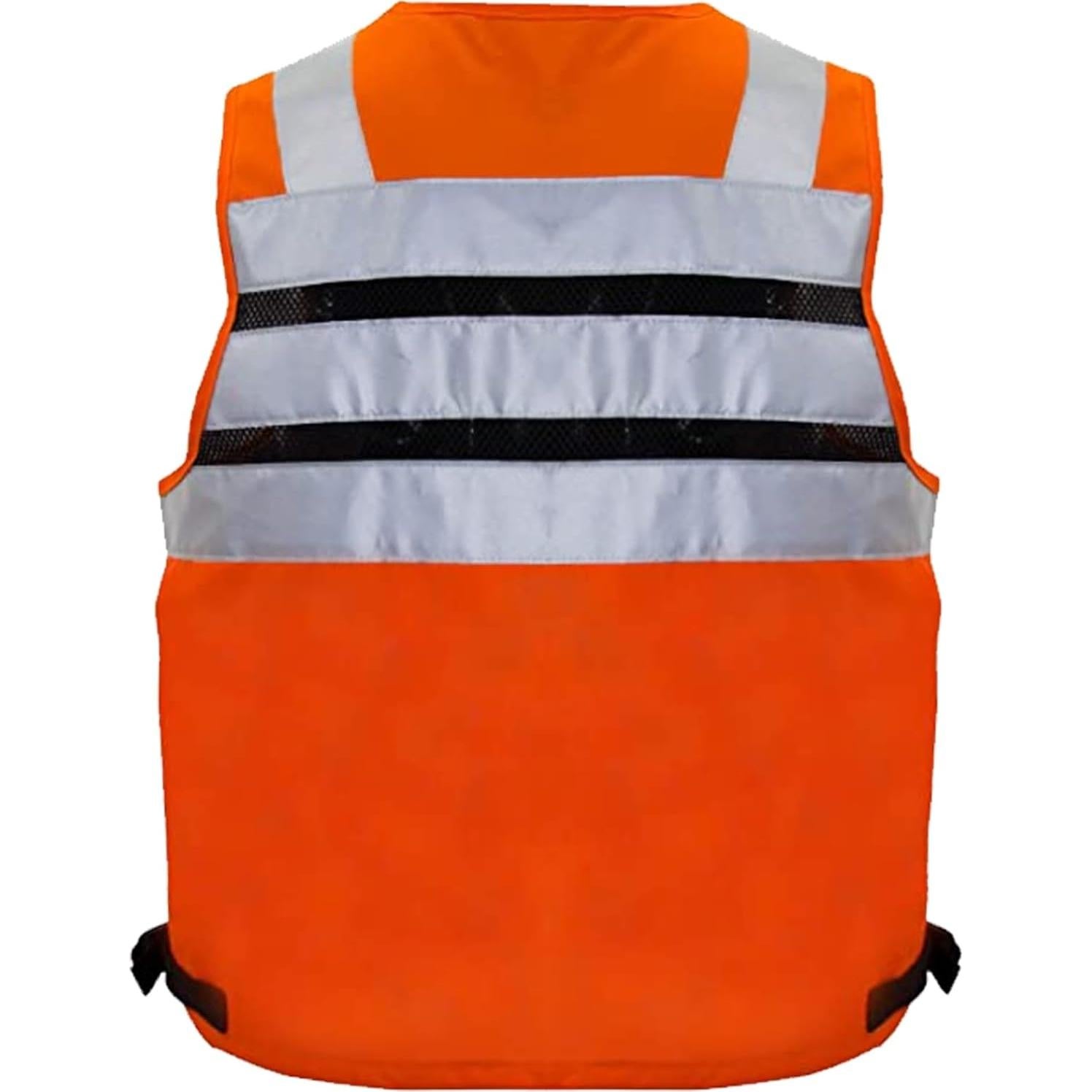 Chaleco de Seguridad Reflectante 3M Unisex 10 Bolsillos Naranja