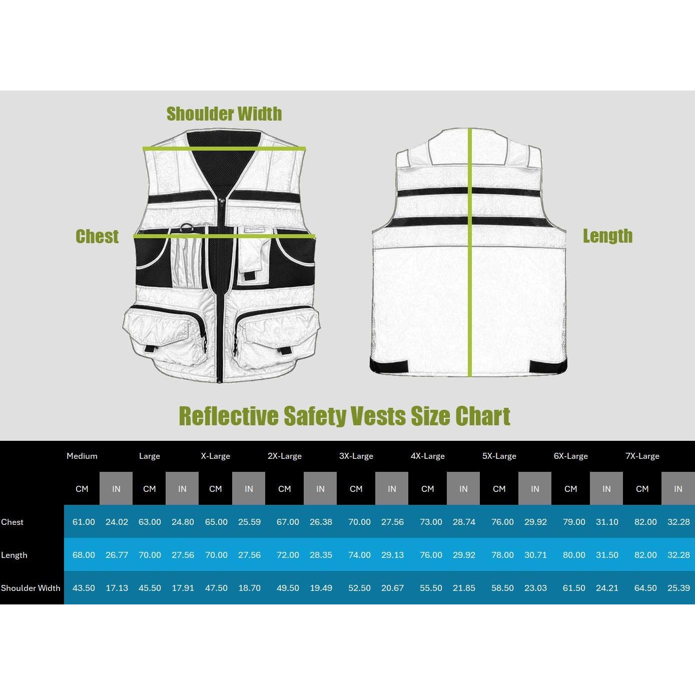 Chaleco de Seguridad Reflectante 3M Unisex 10 Bolsillos Naranja