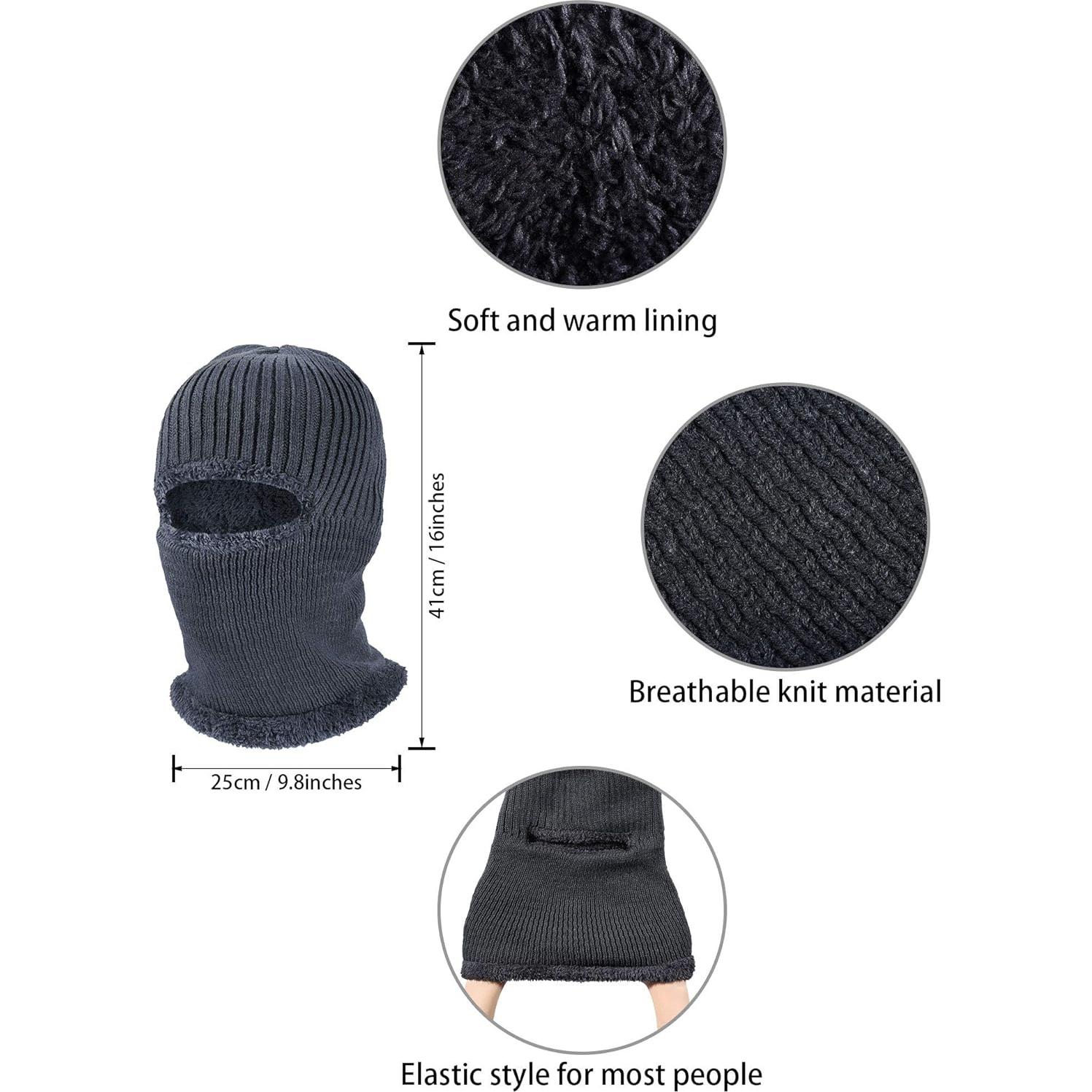 2 Piezas Balaclava Polar Calentadora para Invierno Unisex