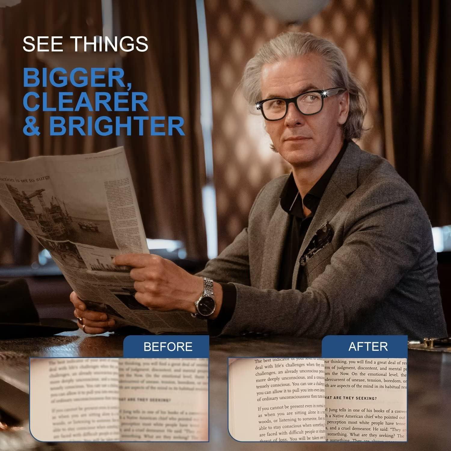 Gafas de lectura OKH con luces LED recargables USB