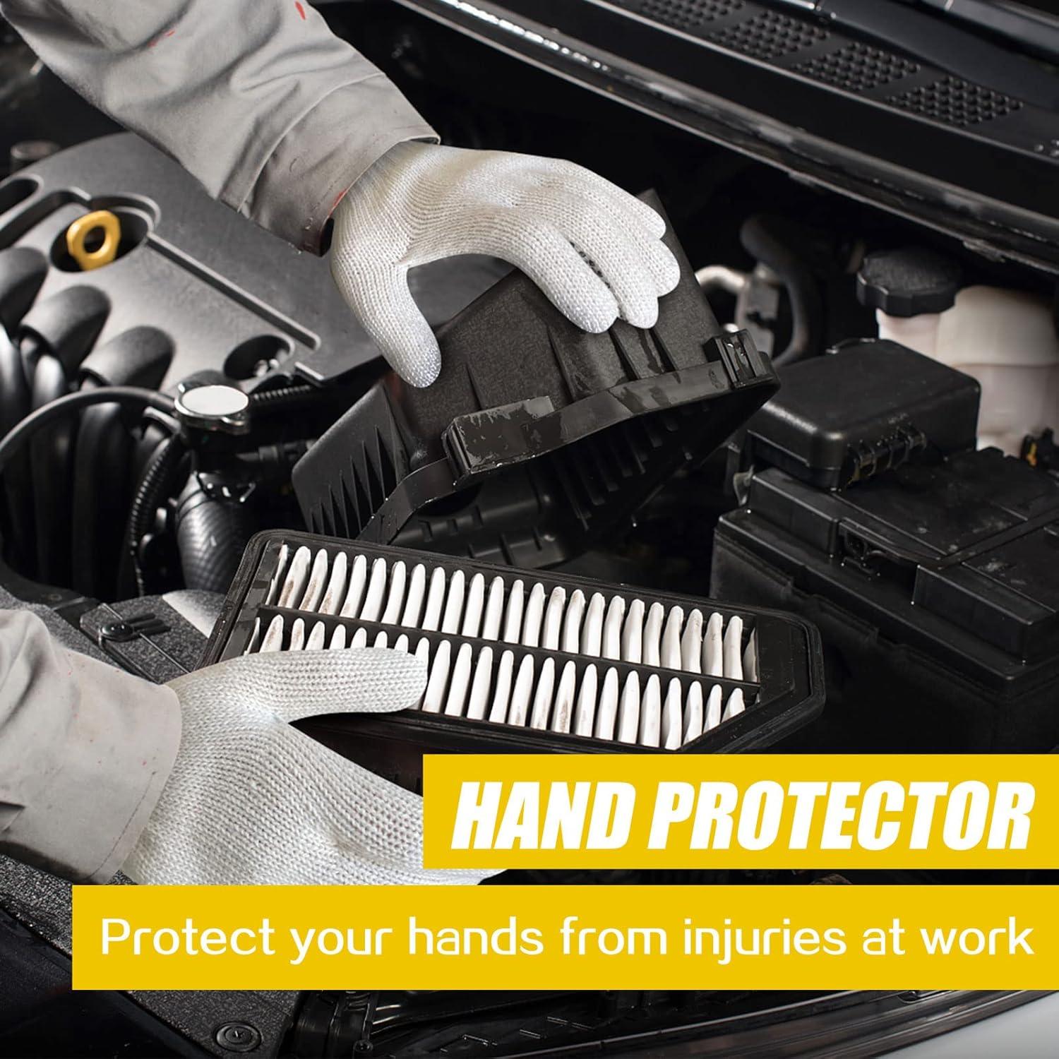 Guantes de Trabajo GSAFEME 12 Pares Algodón Antideslizantes