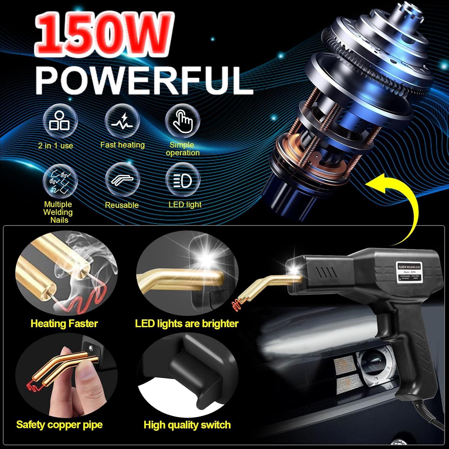 Kit de Soldador de Plástico 150W Ghguole con 1000 Grapas