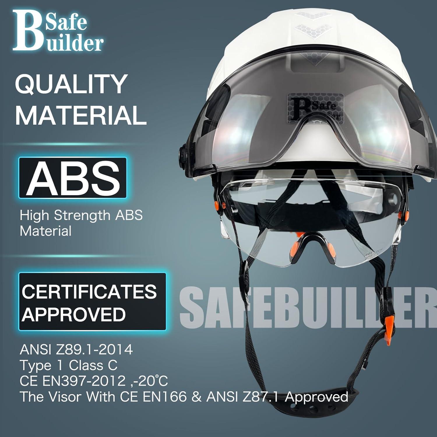 Casco de Seguridad SAFEBUILDER CR06 con 2 Visores y Ventilación