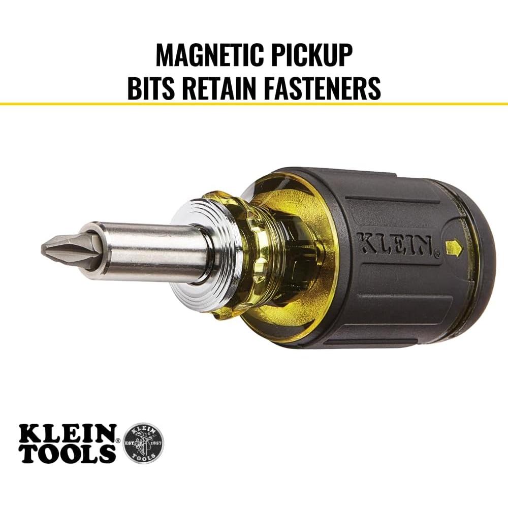 Destornillador Stubby Multi-bit Klein Tools 32308 8-en-1 Ajustable