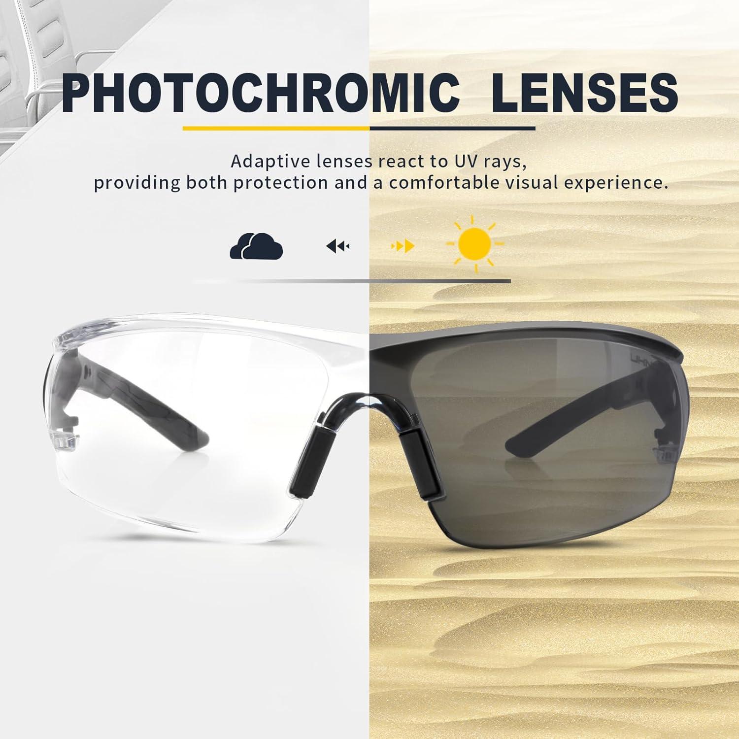 Gafas de Seguridad Foto-cromáticas UKNOW con Espuma Removible