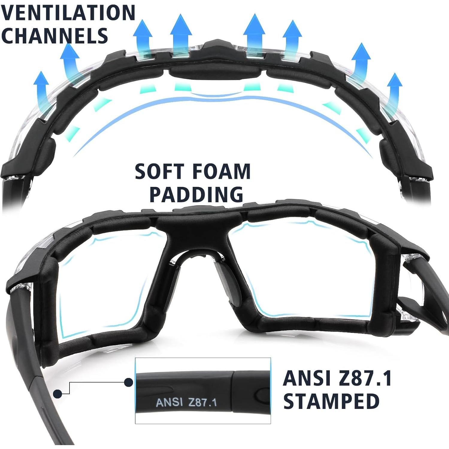 Gafas de Seguridad Foto-cromáticas UKNOW con Espuma Removible
