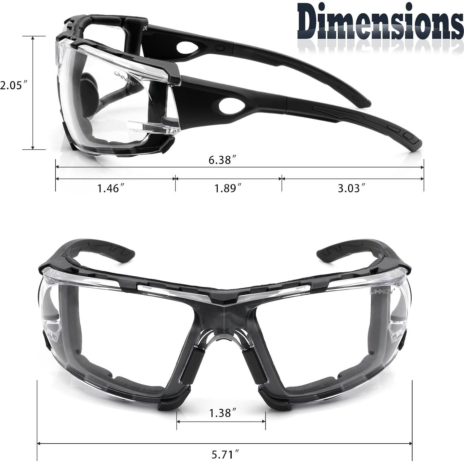 Gafas de Seguridad Foto-cromáticas UKNOW con Espuma Removible