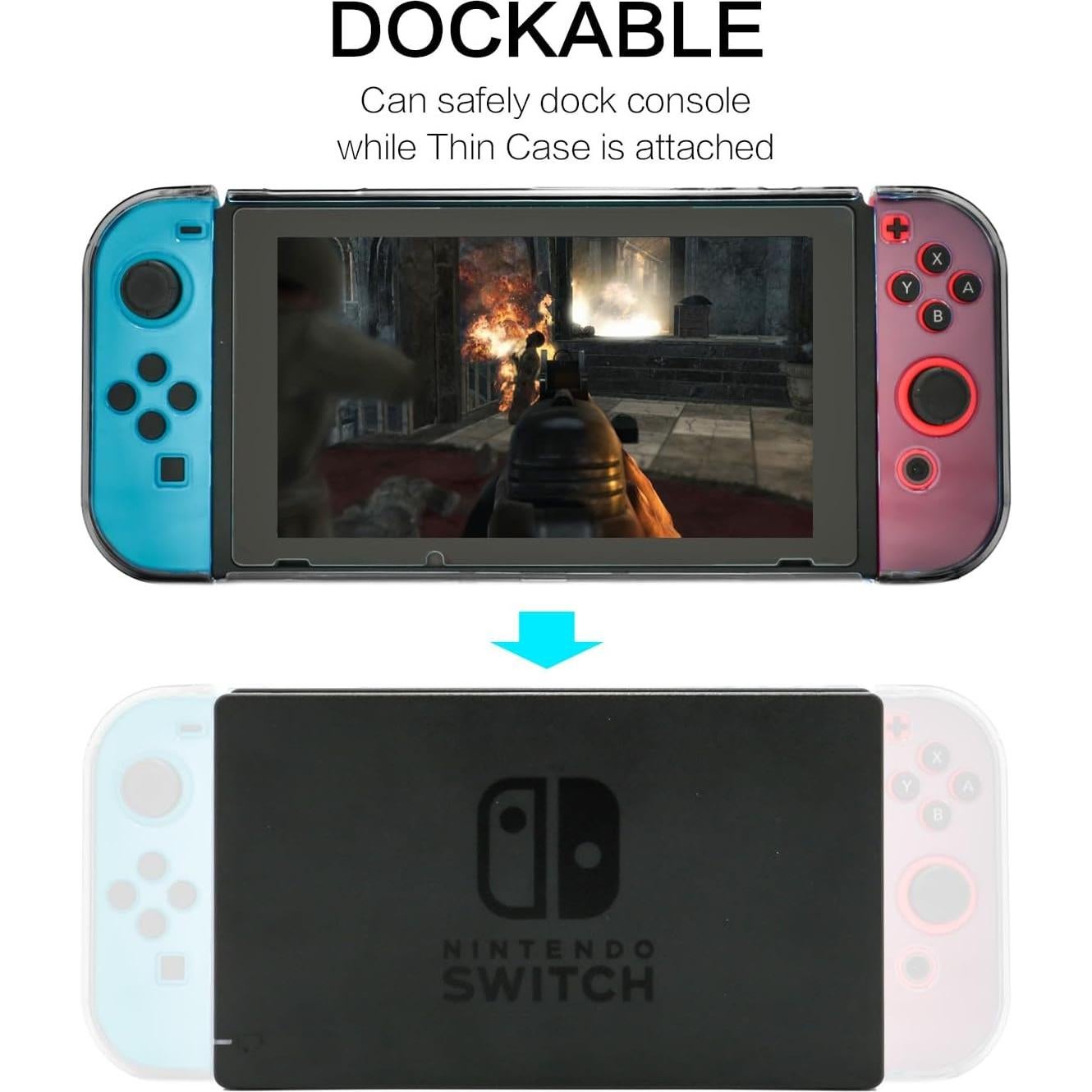 Funda Protectora Dockable HEATFUN para Nintendo Switch - Negro