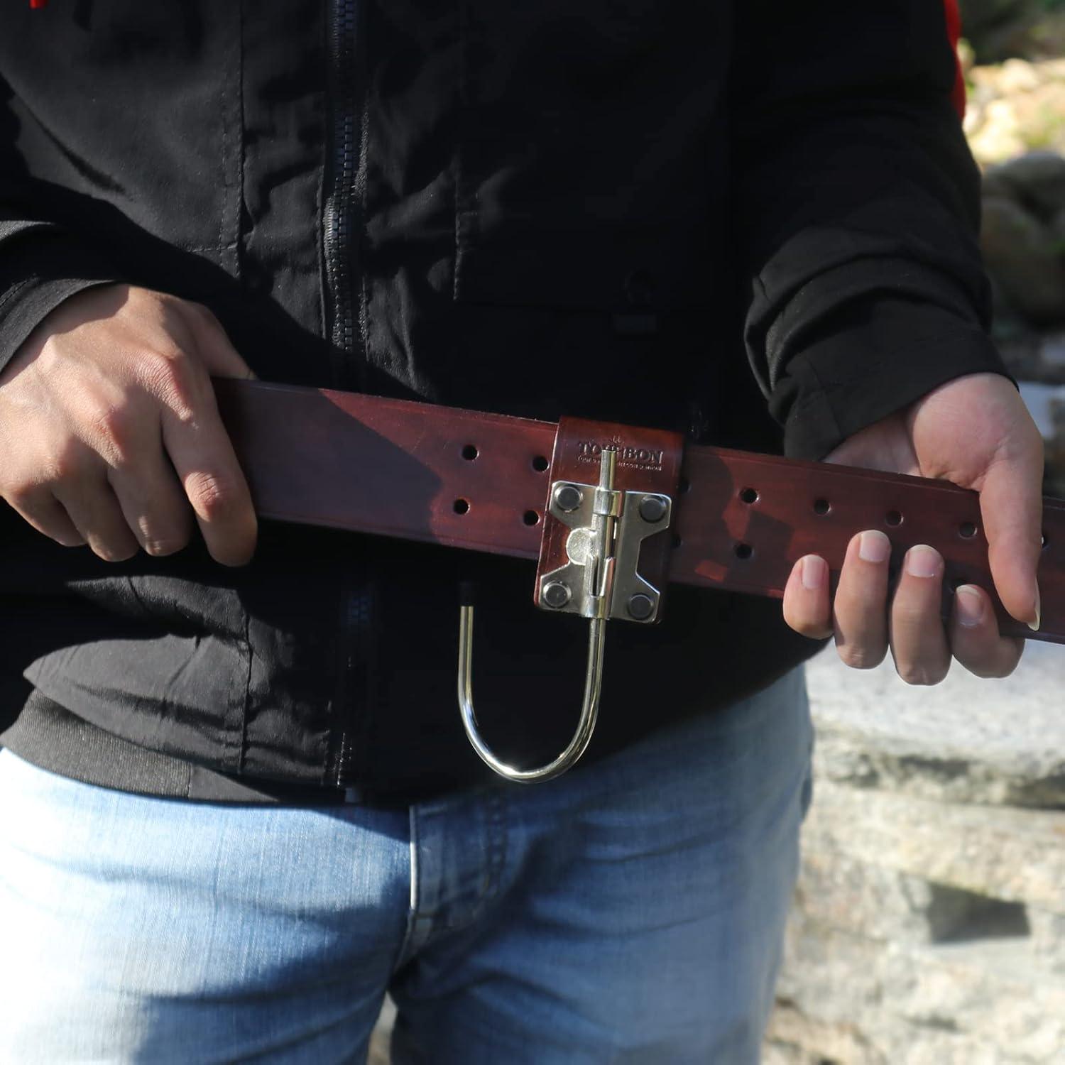 Soporte de Taladro TOURBON de Cuero para Cinturón 5,08 cm