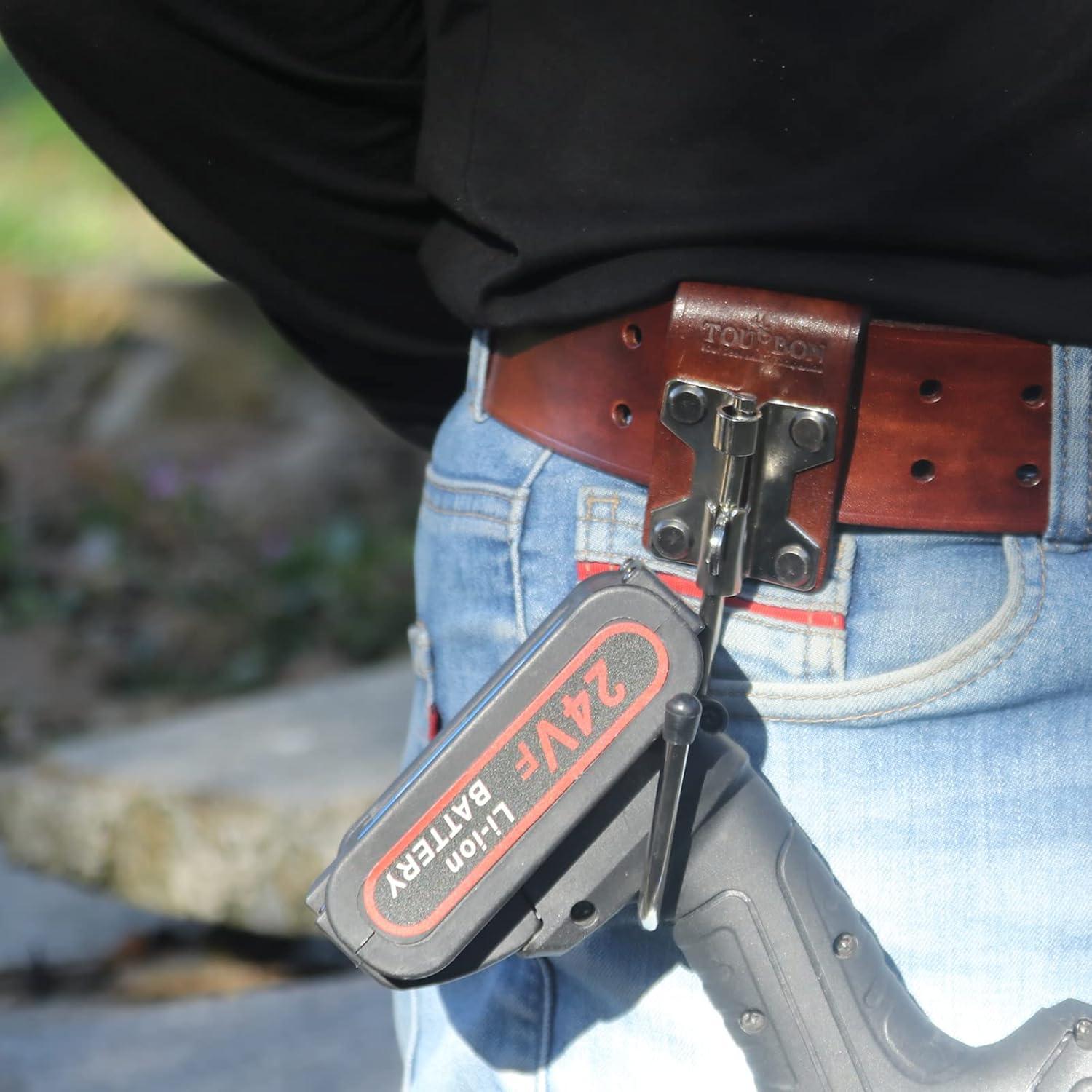 Soporte de Taladro TOURBON de Cuero para Cinturón 5,08 cm