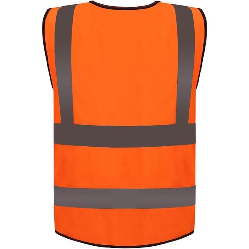 Chaleco Reflectante Zojo Ajustable Alta Visibilidad Naranja