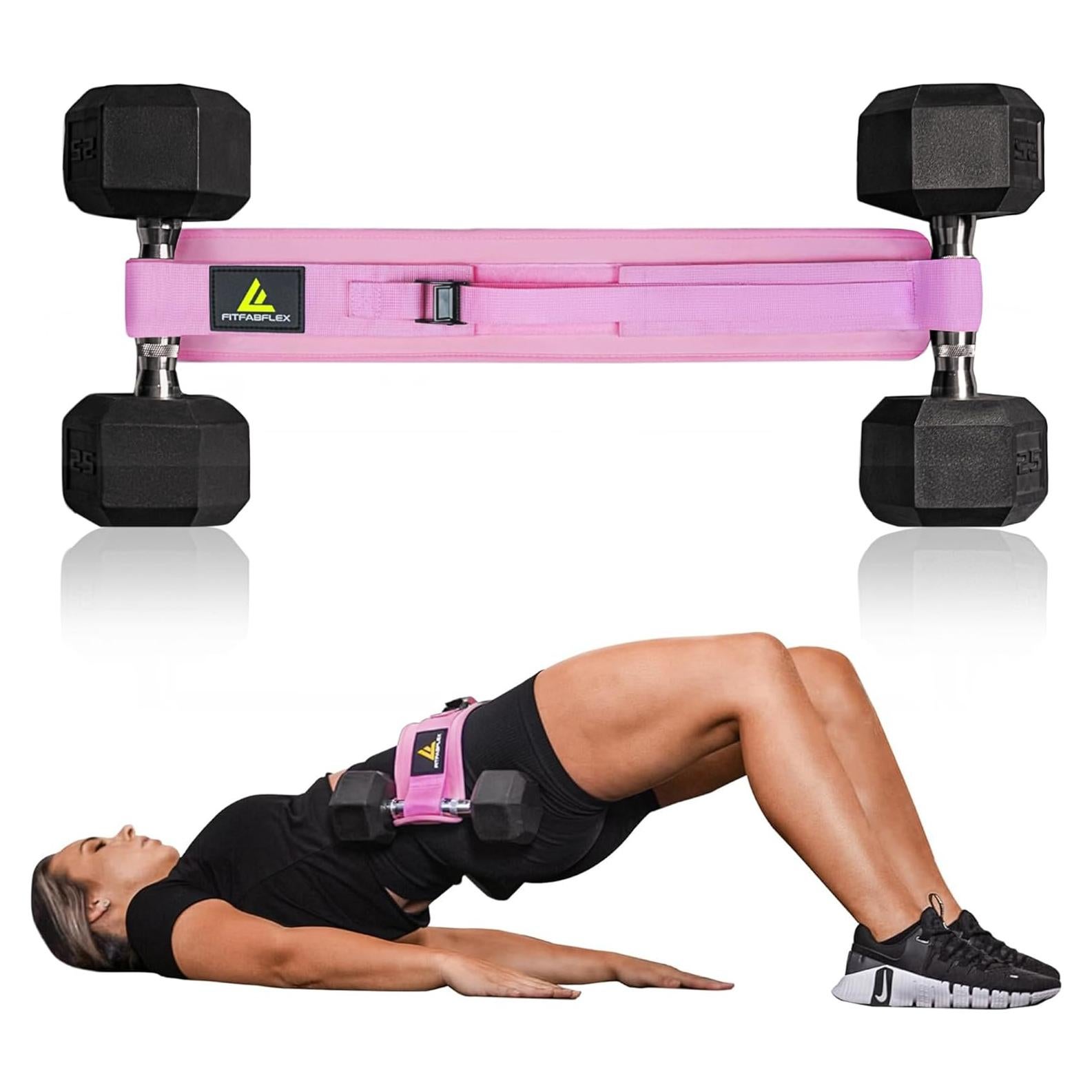 Cinturón de empuje de cadera FITFABFLEX Rosa ajustable