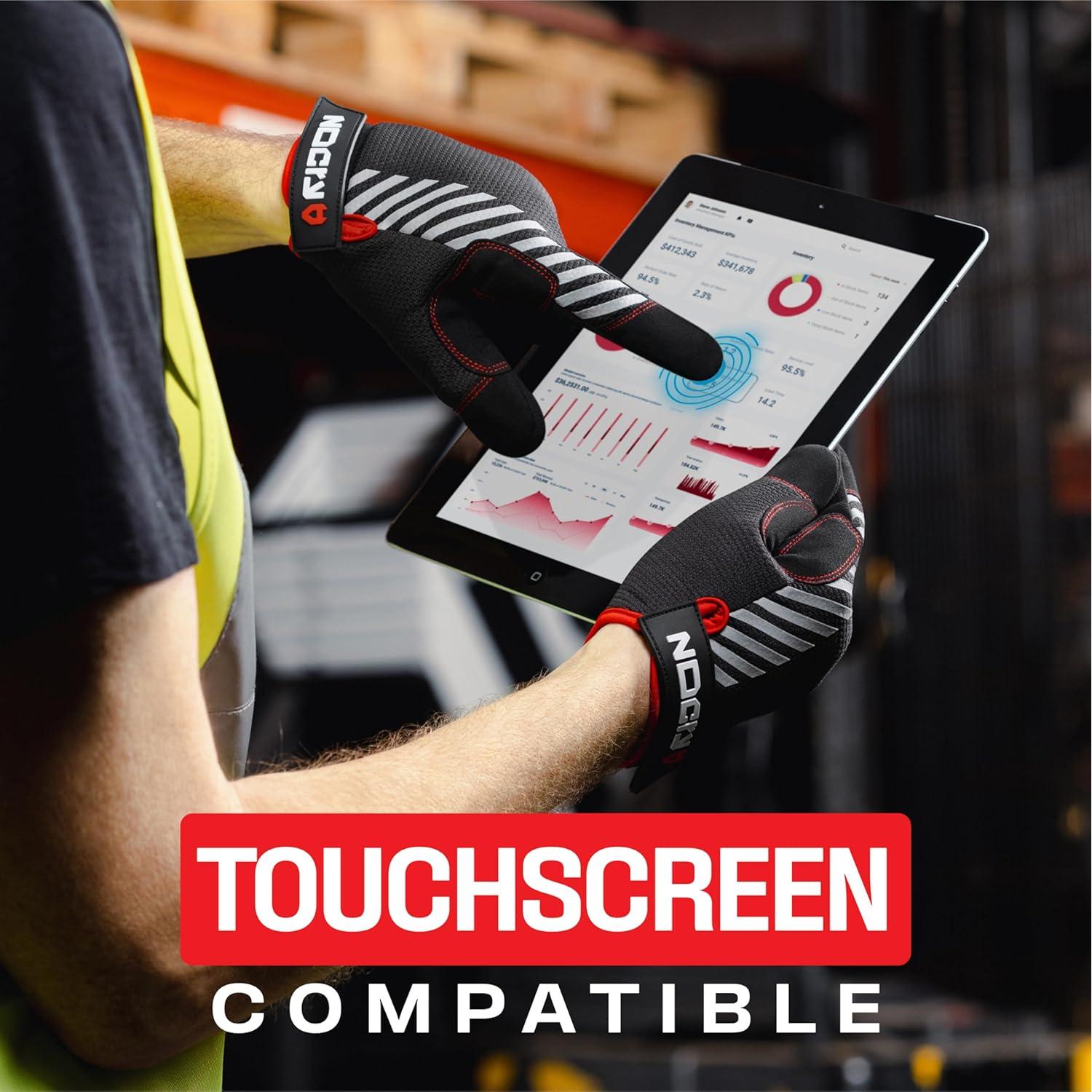 Guantes de Trabajo NoCry ToughFit+ para Hombres - Transpirables