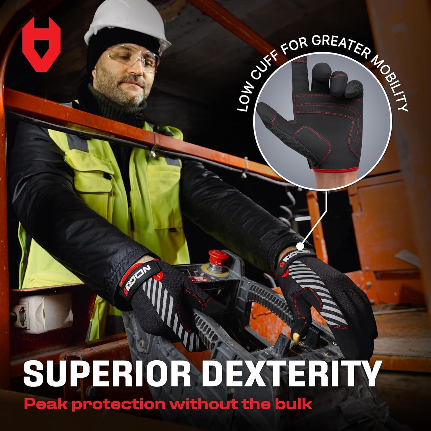 Guantes de Trabajo NoCry ToughFit+ para Hombres - Transpirables