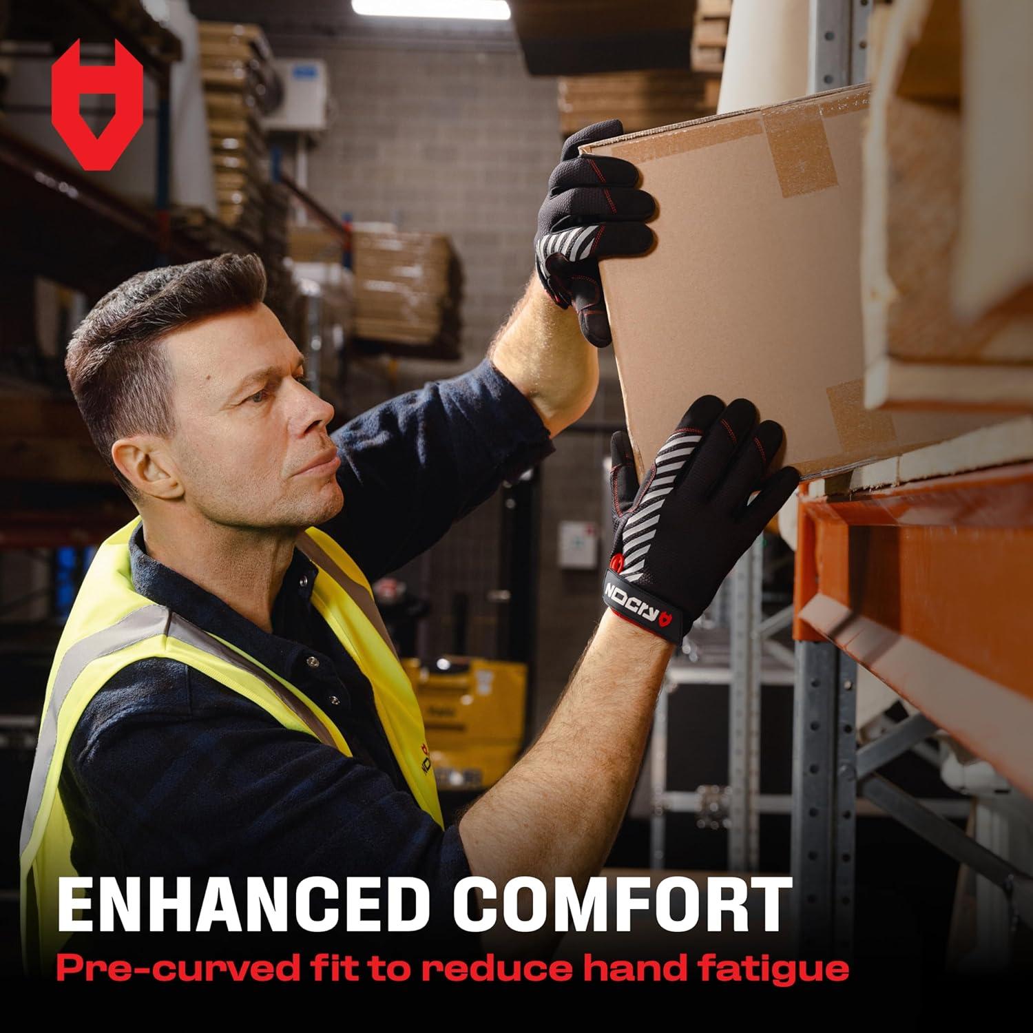 Guantes de Trabajo NoCry ToughFit+ para Hombres - Transpirables