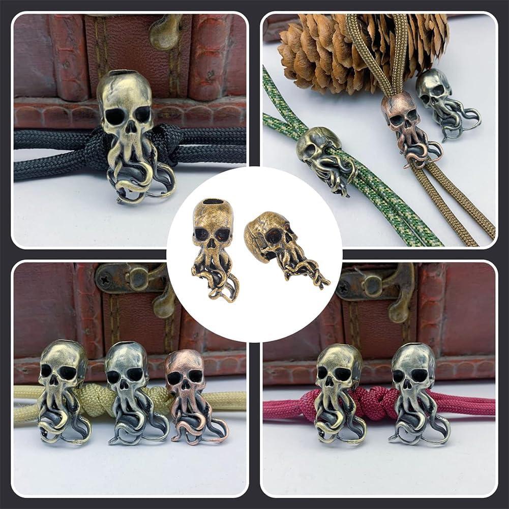 Perlas de Lanyard Calavera SUPERFINDINGS 2 Piezas Latón 28.5mm