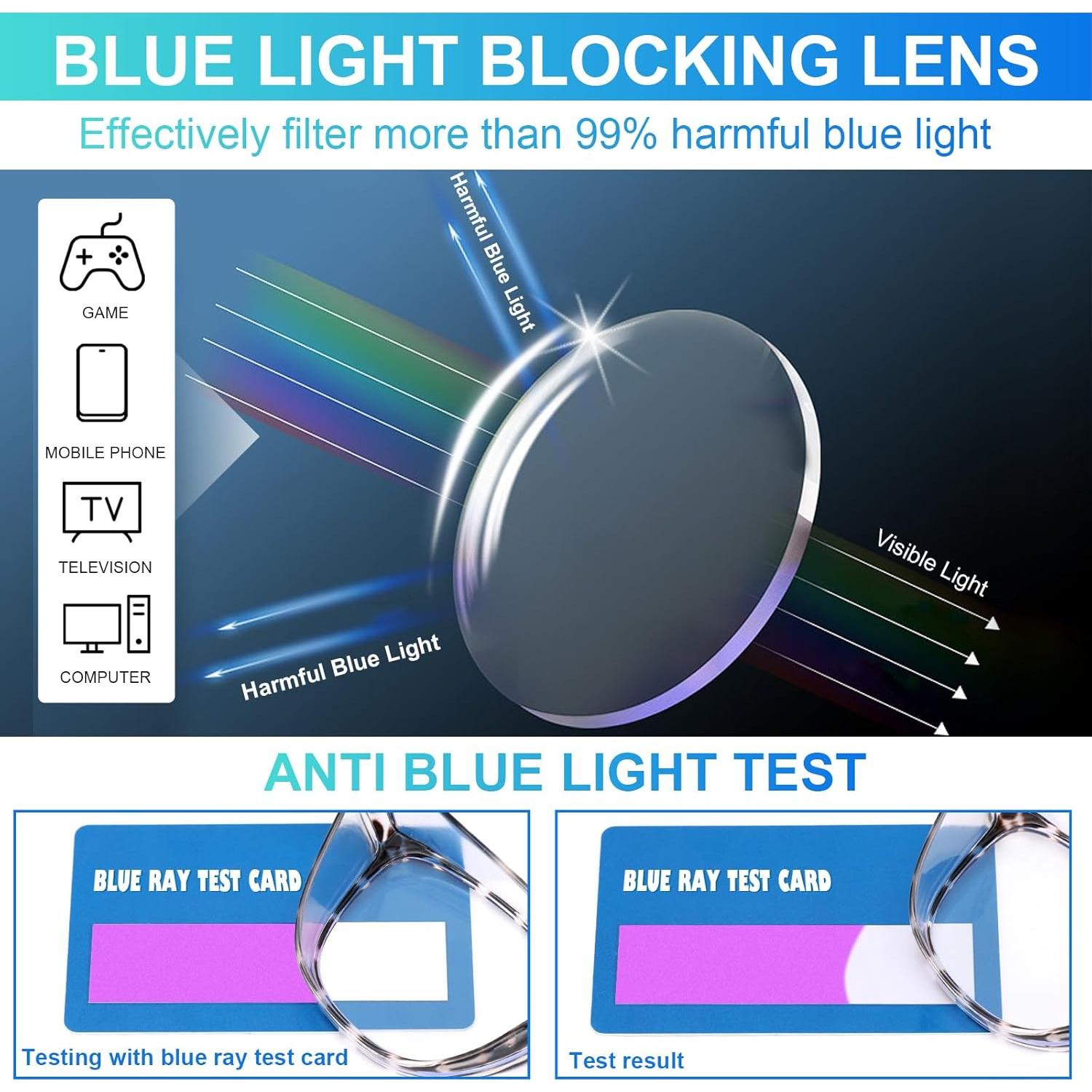 Gafas de Seguridad OXG Antivaho 4 Paquete Bloqueo Luz Azul