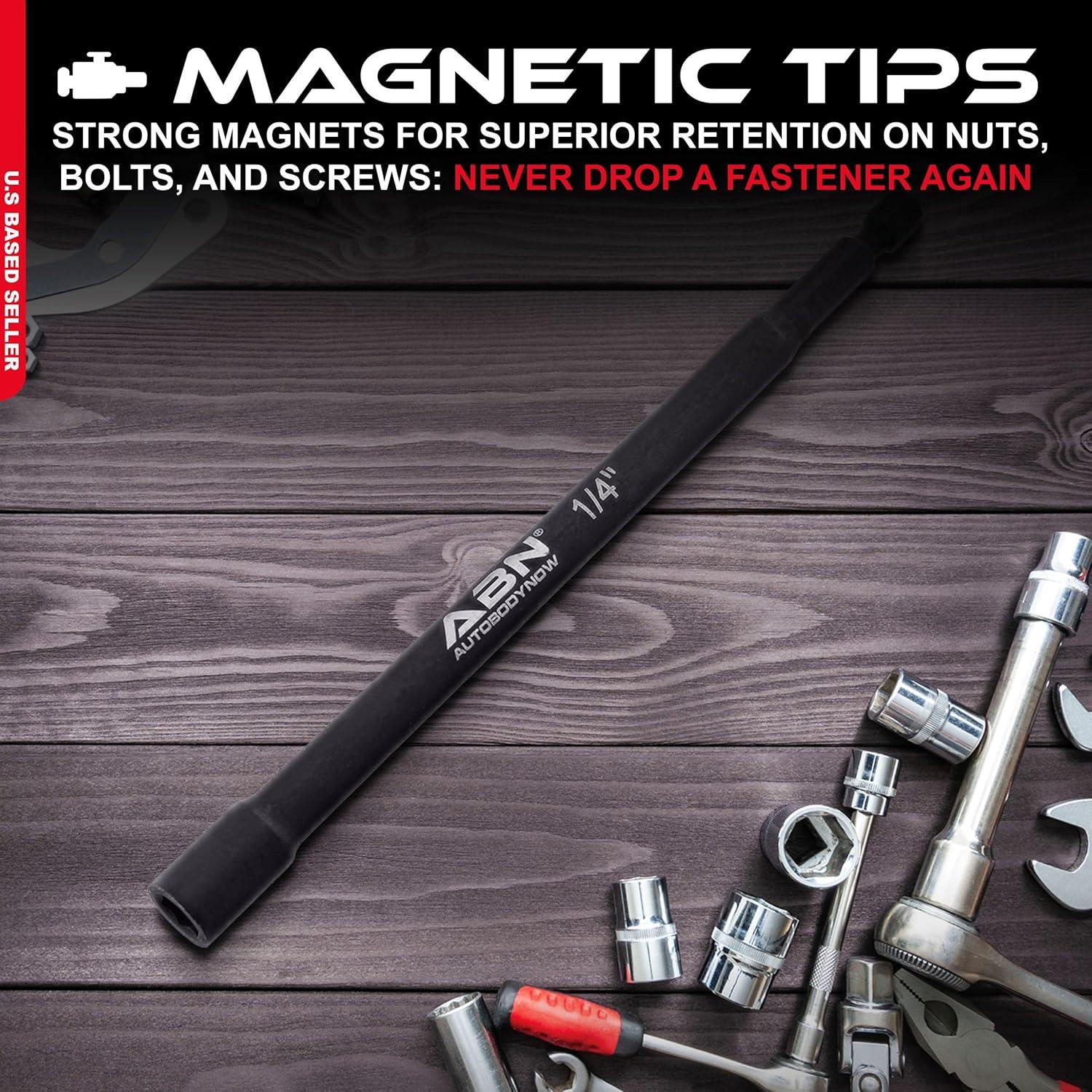 Juego de Puntas de Conductor de Tuerca ABN 1/4" Magnéticas 15.2 cm