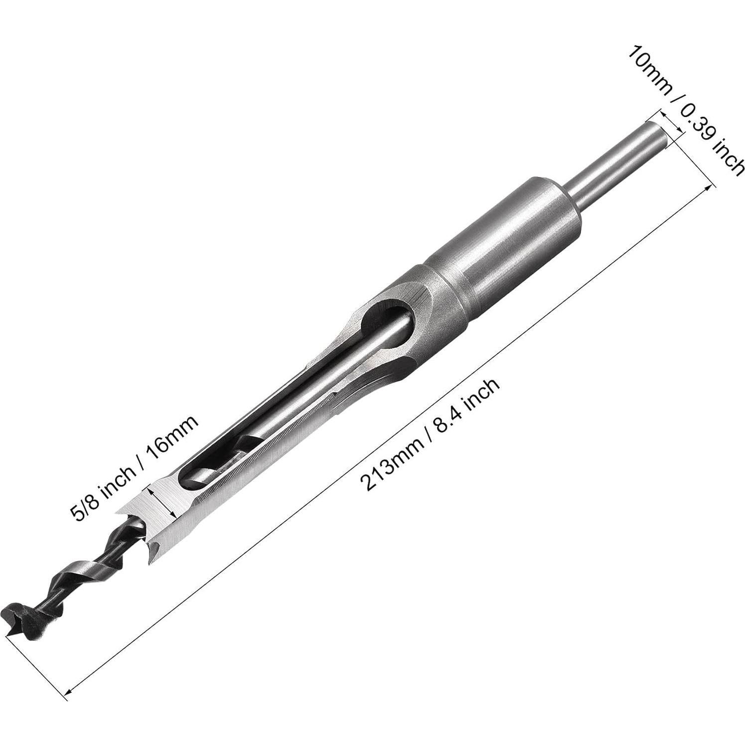 Broca Cuadrada uxcell 16mm para Madera - Mortajadora Cincel 213mm