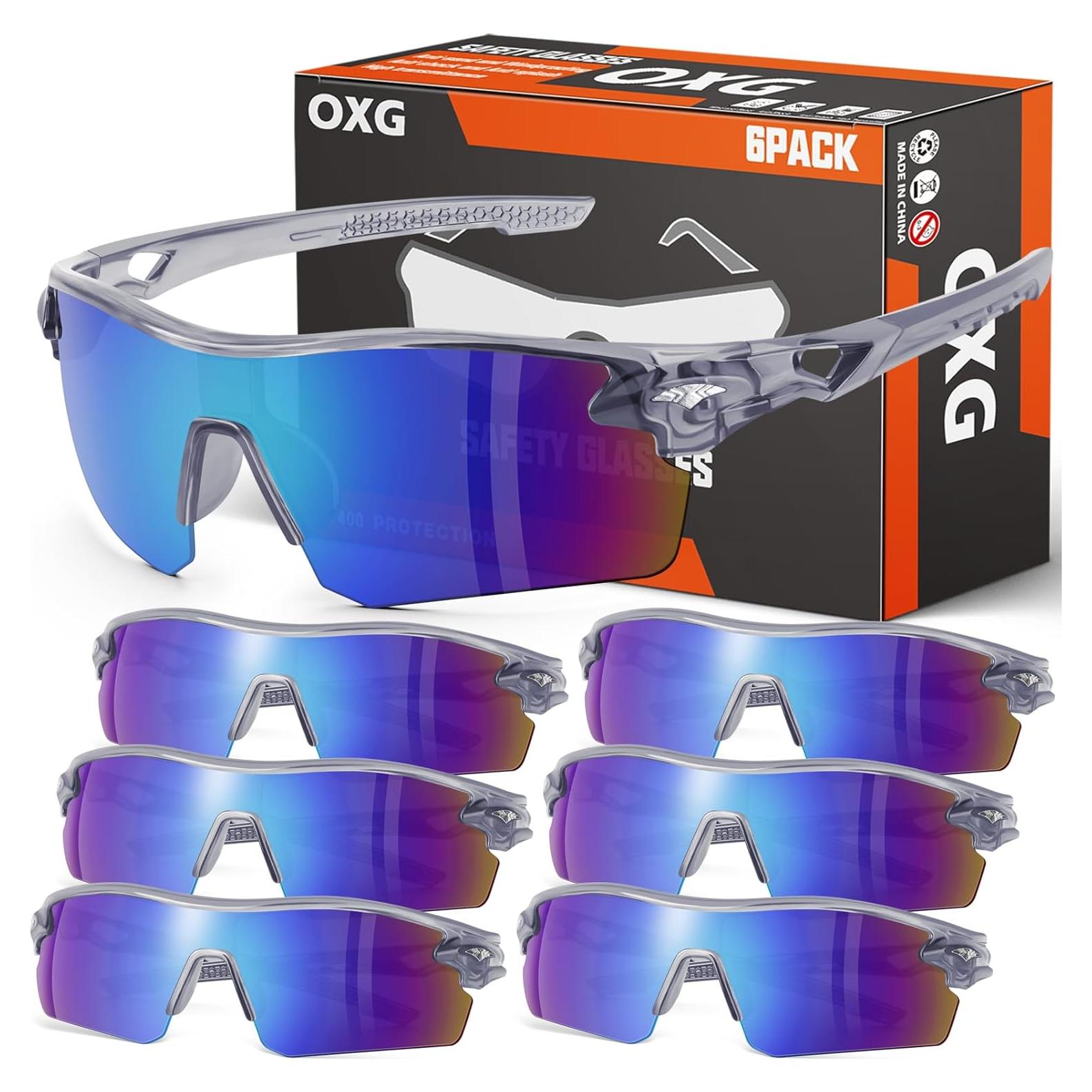 Gafas de Seguridad OXG 6 Paquete Lentes Resistentes Unisex