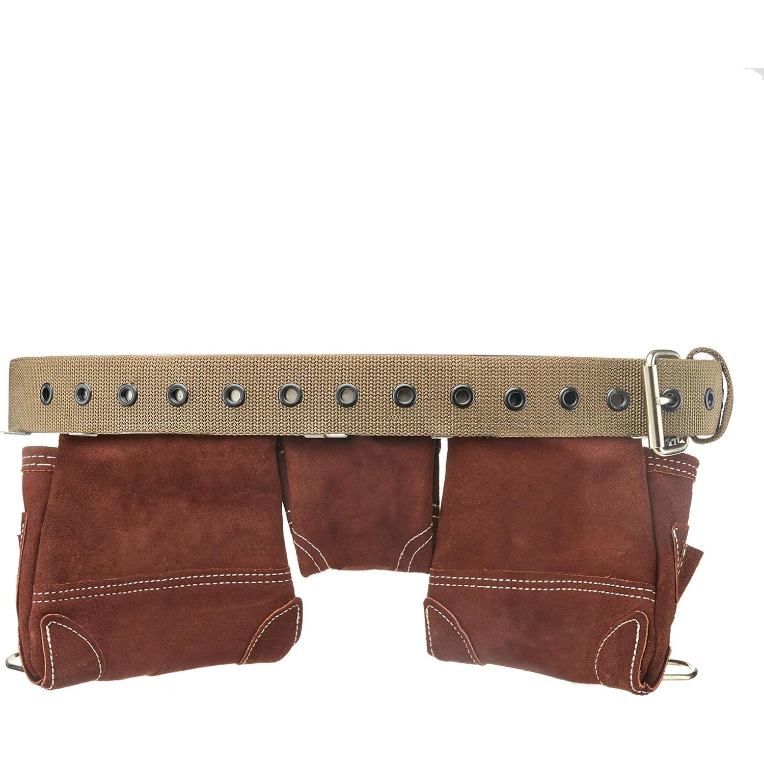 Delantal de Herramientas AWP Cuero Suede 11 Bolsillos Marrón