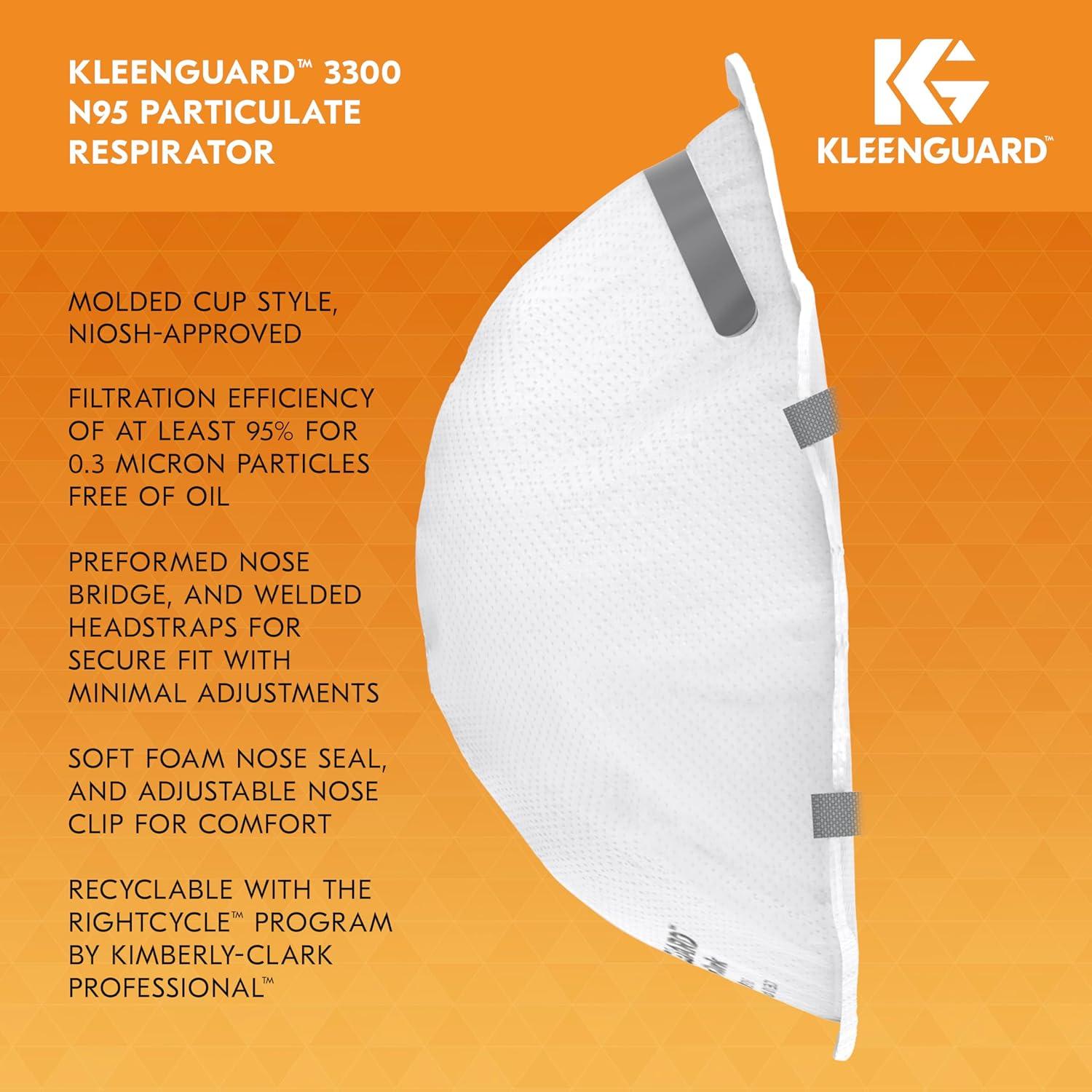 Respirador N95 KLEENGUARD 3300 Serie Blanco 20 Pzs