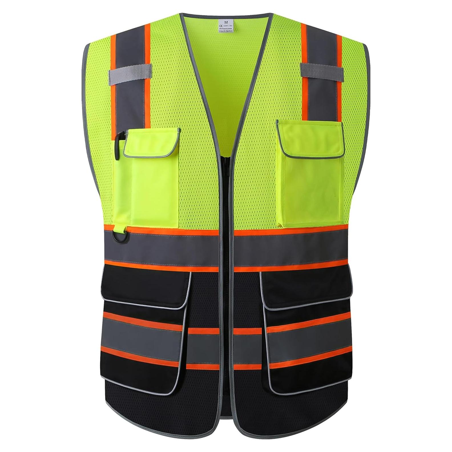 Chaleco de Seguridad LOHASWORK Reflectante Unisex con Bolsillos