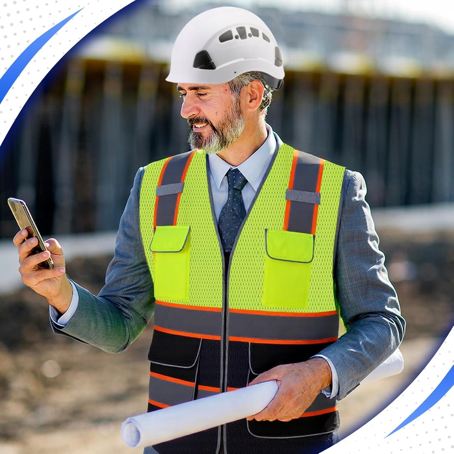 Chaleco de Seguridad LOHASWORK Reflectante Unisex con Bolsillos