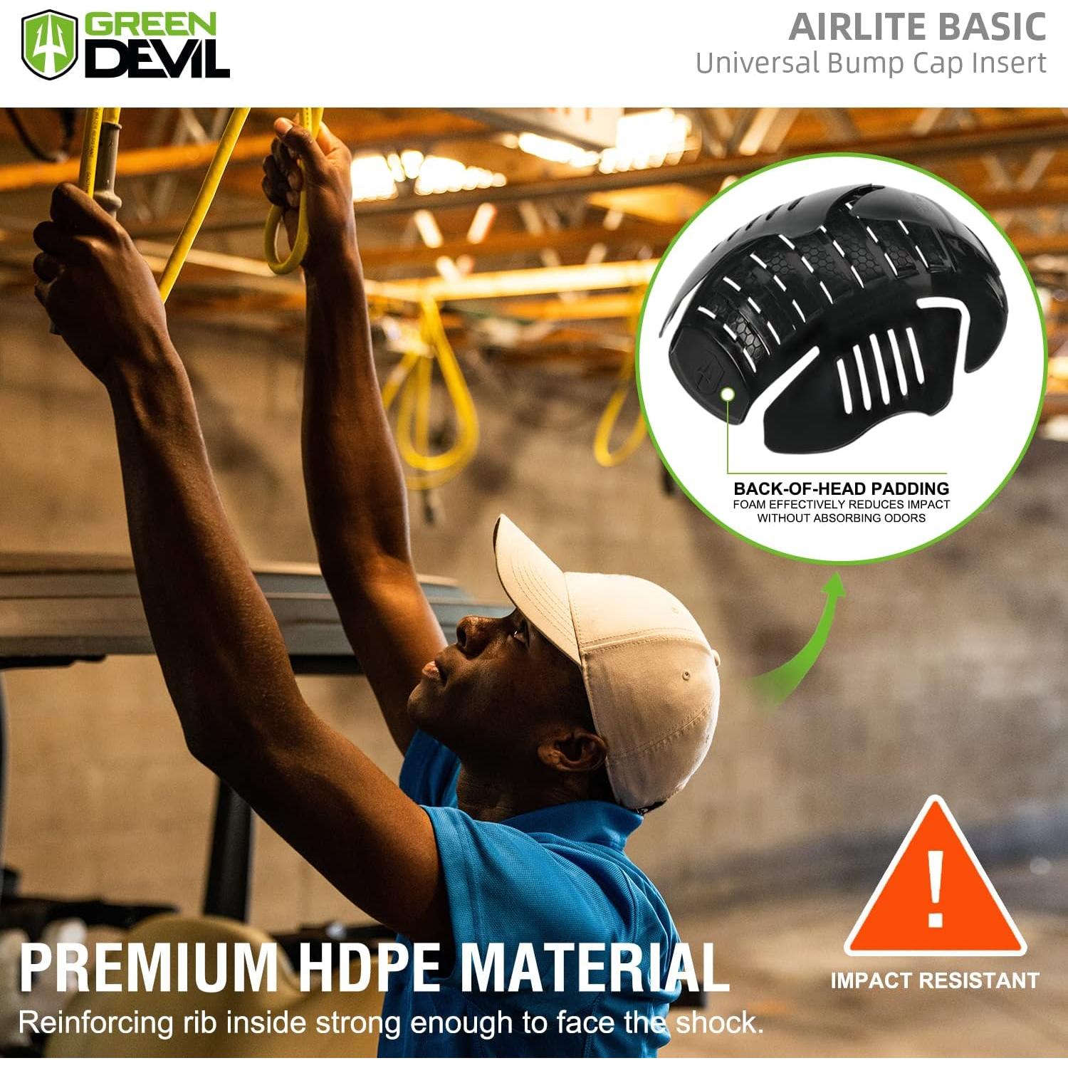 Inserto de Gorra de Impacto GREEN DEVIL Airlite Negro