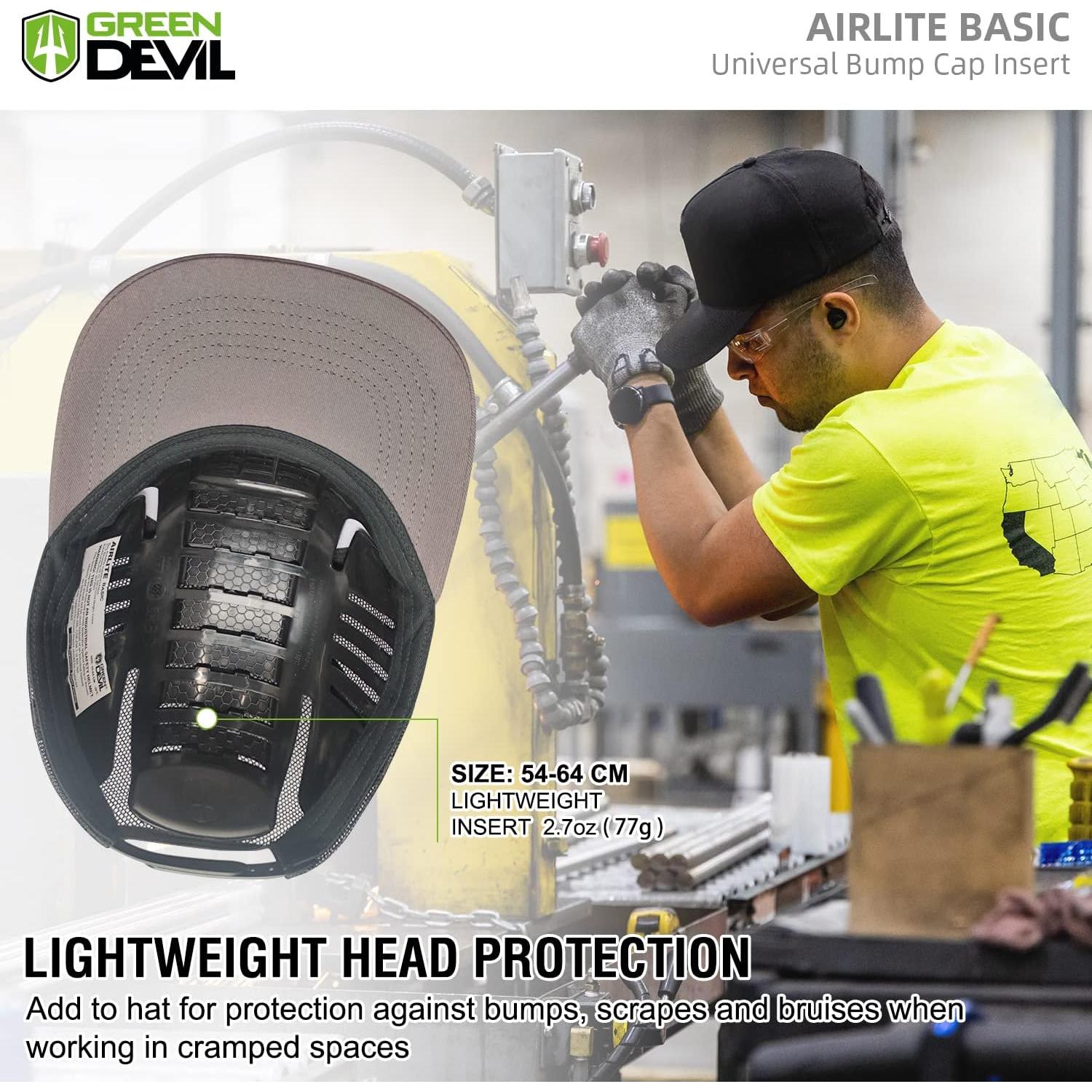 Inserto de Gorra de Impacto GREEN DEVIL Airlite Negro