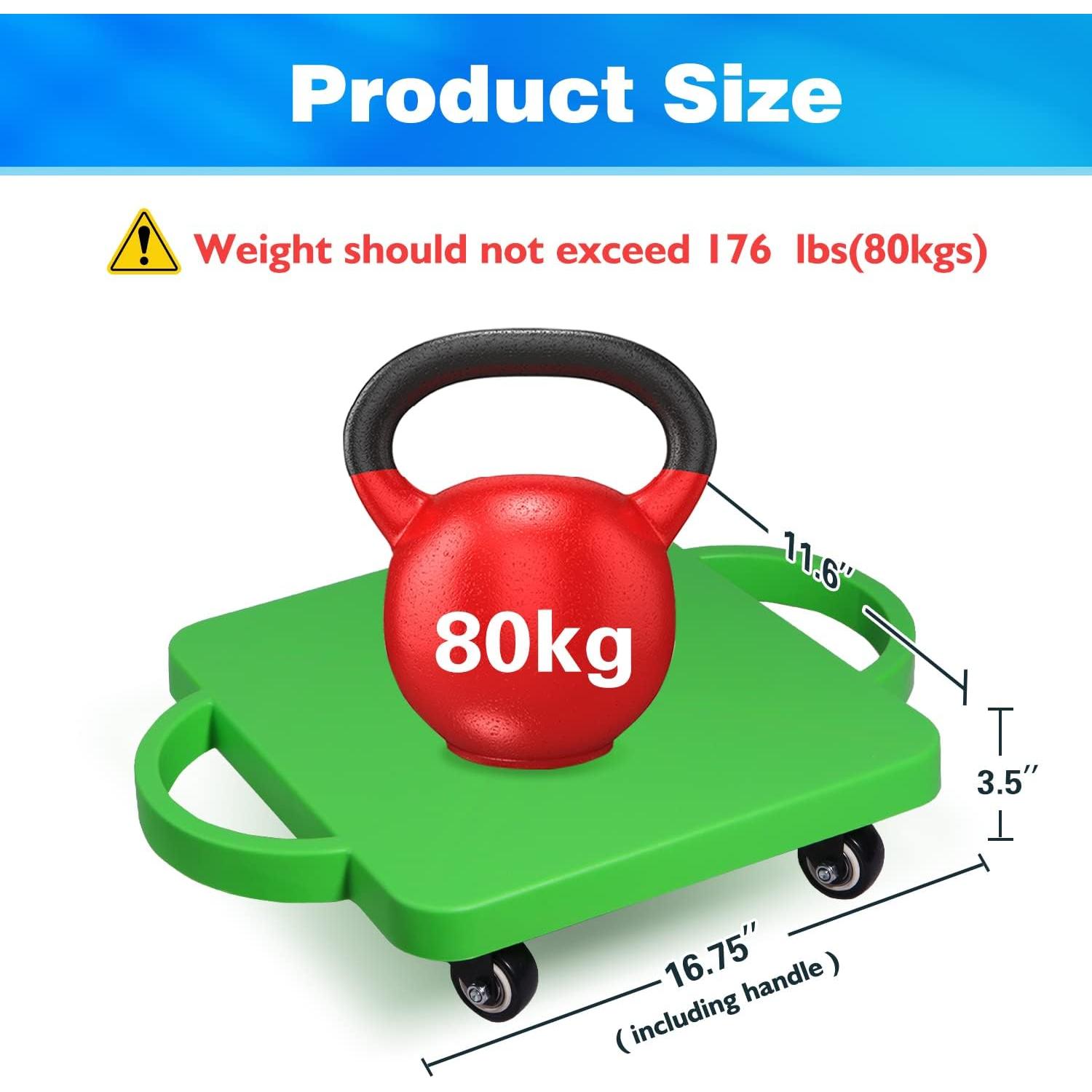 Patinete de Plástico GSE con Mangos para Niños 4 Ruedas