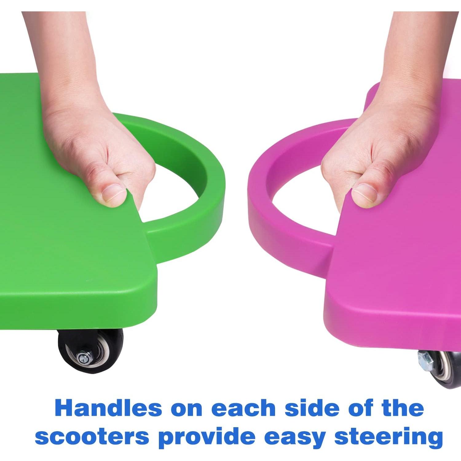 Patinete de Plástico GSE con Mangos para Niños 4 Ruedas