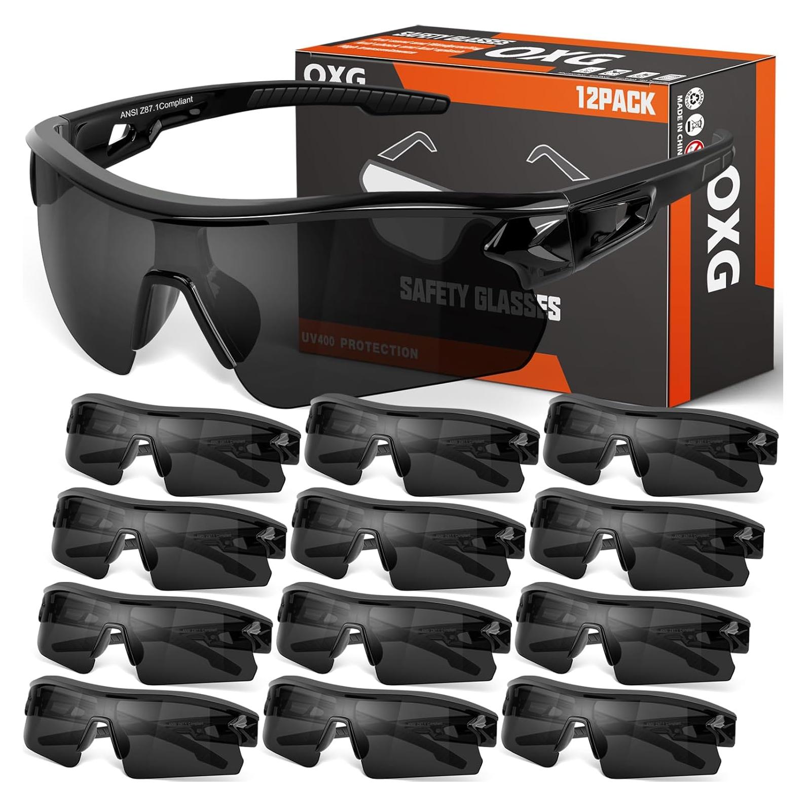 Paquete de 12 Gafas de Seguridad OXG Unisex ANSI Z87.1