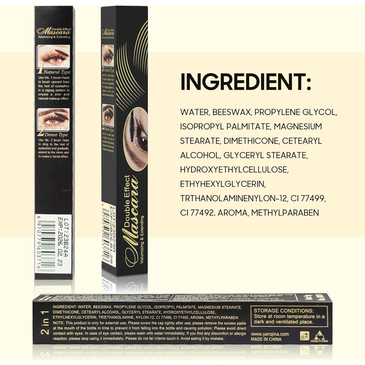 Máscara de Pestañas Ihrlpxkc 2 en 1 a Prueba de Agua 14cm