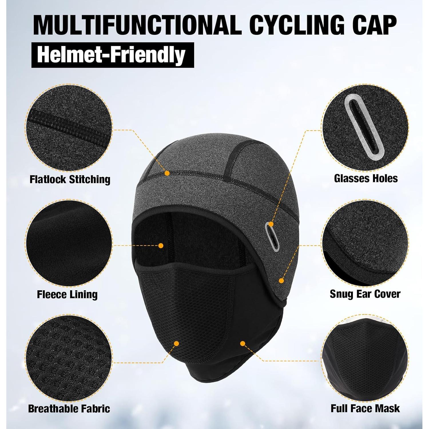 Gorro Térmico MELASA con Cubierta Facial para Ciclismo