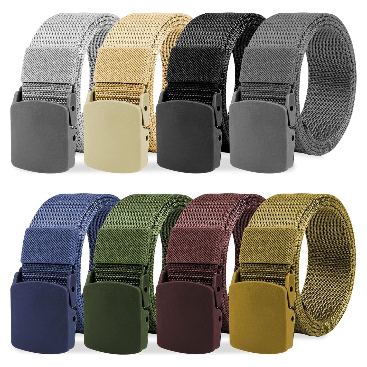 Cinturón Táctico Militar Nylon Genérico Paquete 8 Unidades