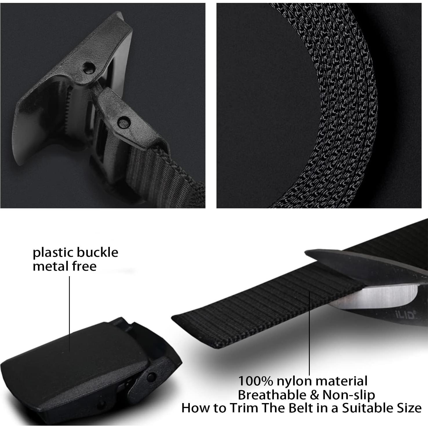 Cinturón Táctico Militar Nylon Genérico Paquete 8 Unidades