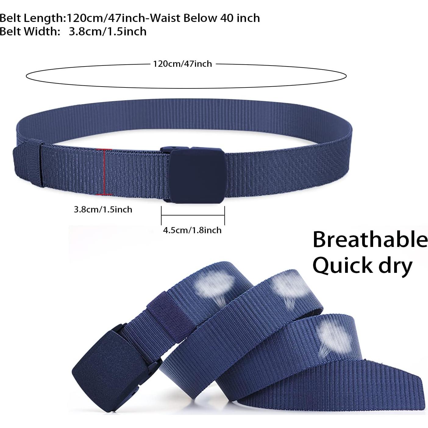 Cinturón Táctico Militar Nylon Genérico Paquete 8 Unidades