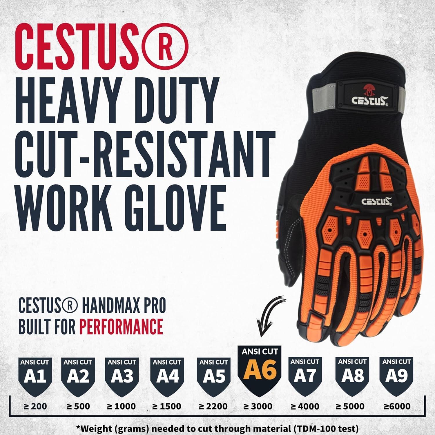 Guantes de Trabajo Cestus Handmax Pro A6 Resistentes a Cortes