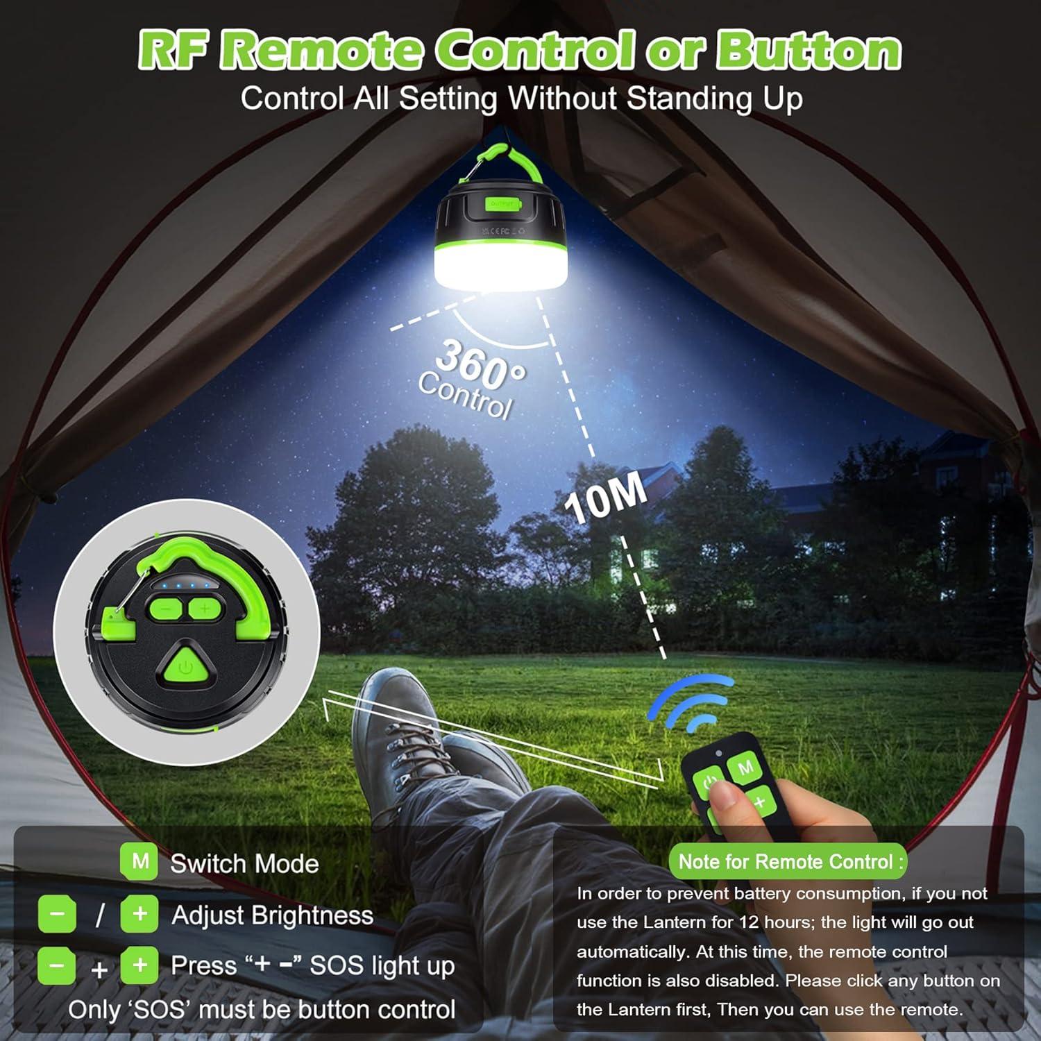 Linterna LED de Camping Sinvitron 1000LM Recargable IPX5