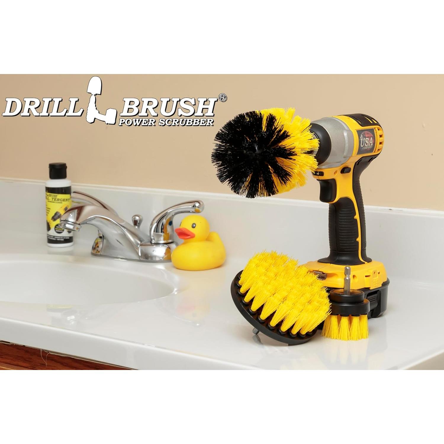 Kit de Cepillos de Limpieza para Baño Drillbrush - 3 Piezas
