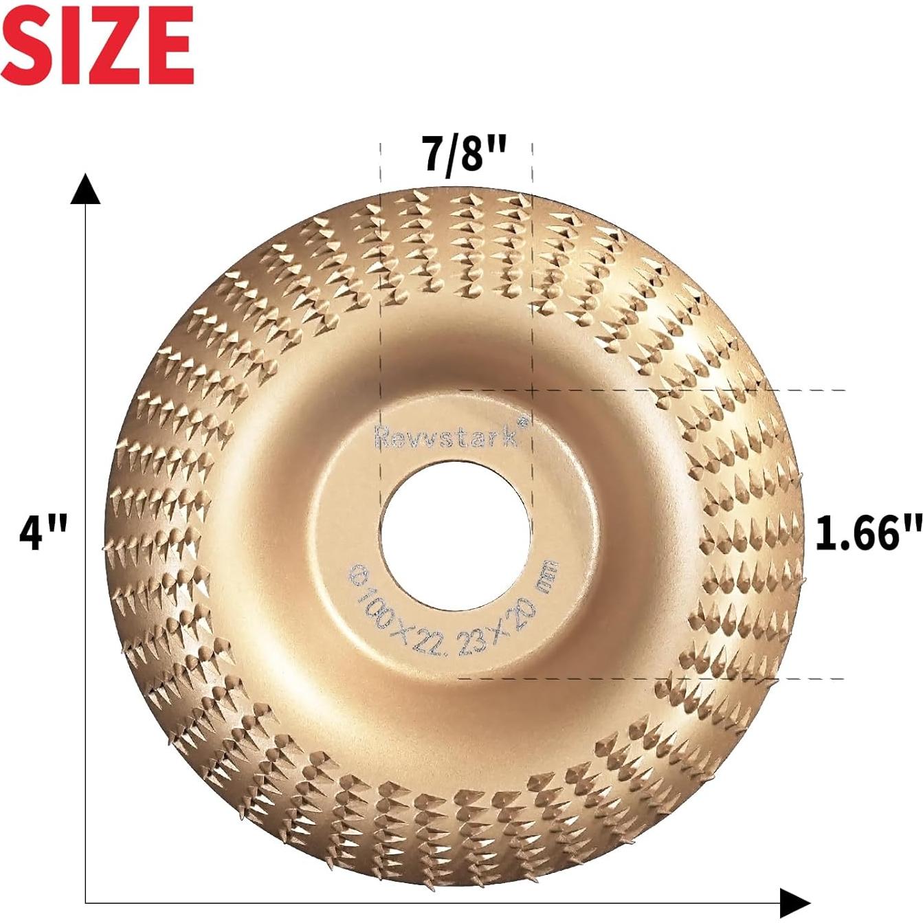 Disco de Tallado en Madera Revvstark 4" para Amoladora