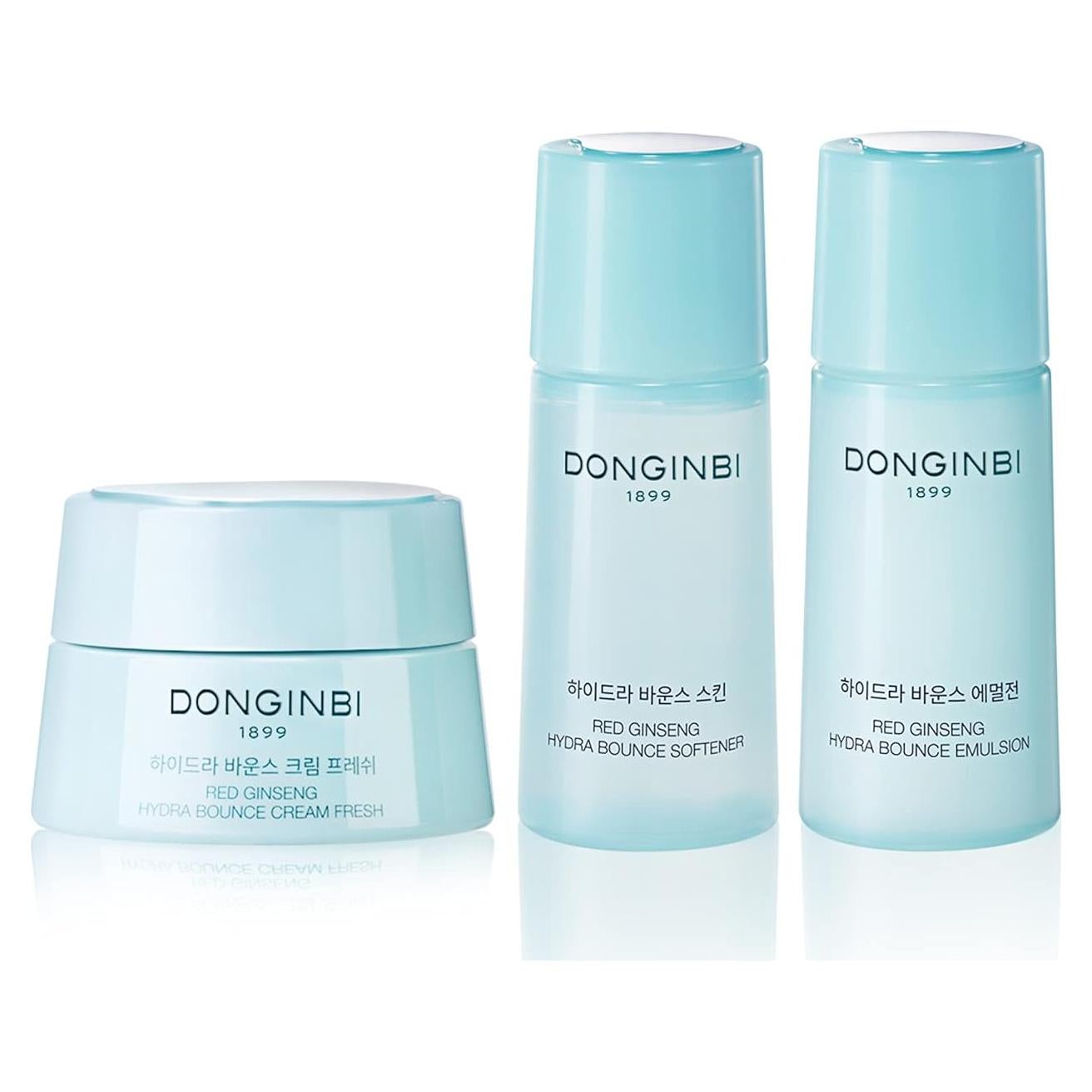 Kit de Viaje de Cuidado Facial Donginbi - Hidratante Ginseng Rojo