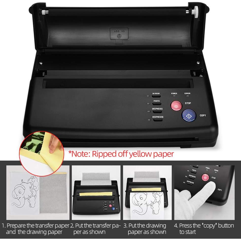 Máquina de Transferencia de Tatuajes ATOMUS 8008 Copiadora Térmica